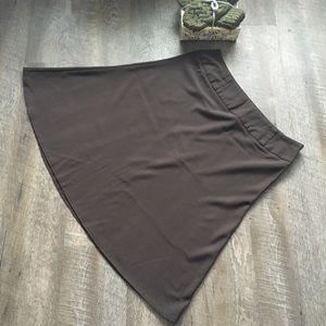 Size 14 Brown A Line Mid Length Dress Barn Skirt